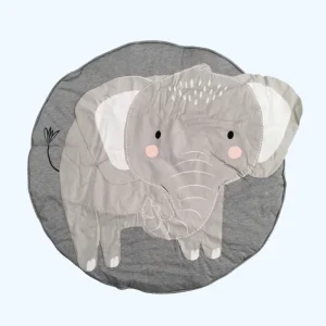 3D dierenvormige ronde kruipmat | Babykleed met verdikte katoenen voering, afneembaar met rits, perfect voor kinderkamerdecoratie