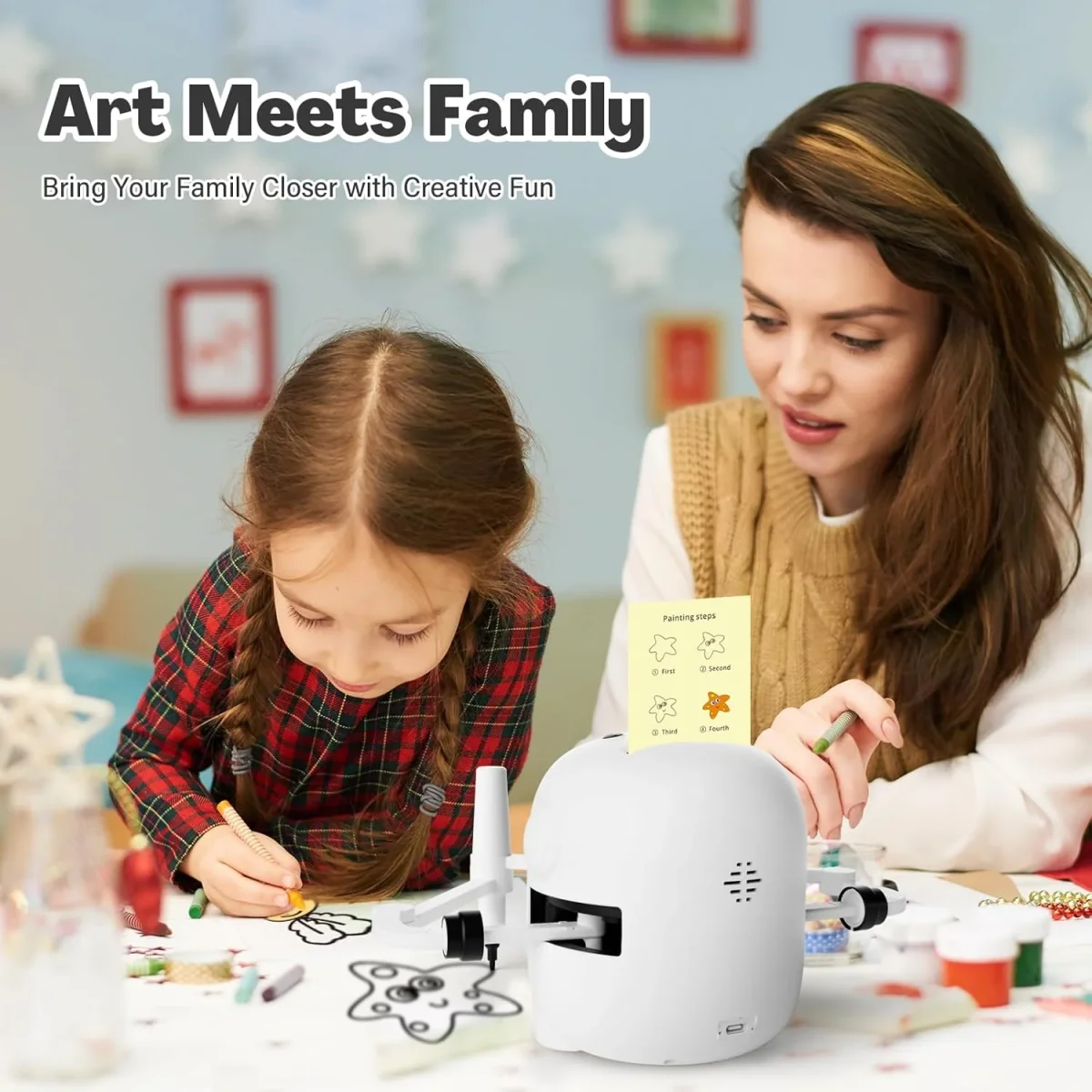 Tekenrobot voor kinderen | 150 kaarten interactieve Montessori leerrobot 3-8 jaar - Afbeelding 7
