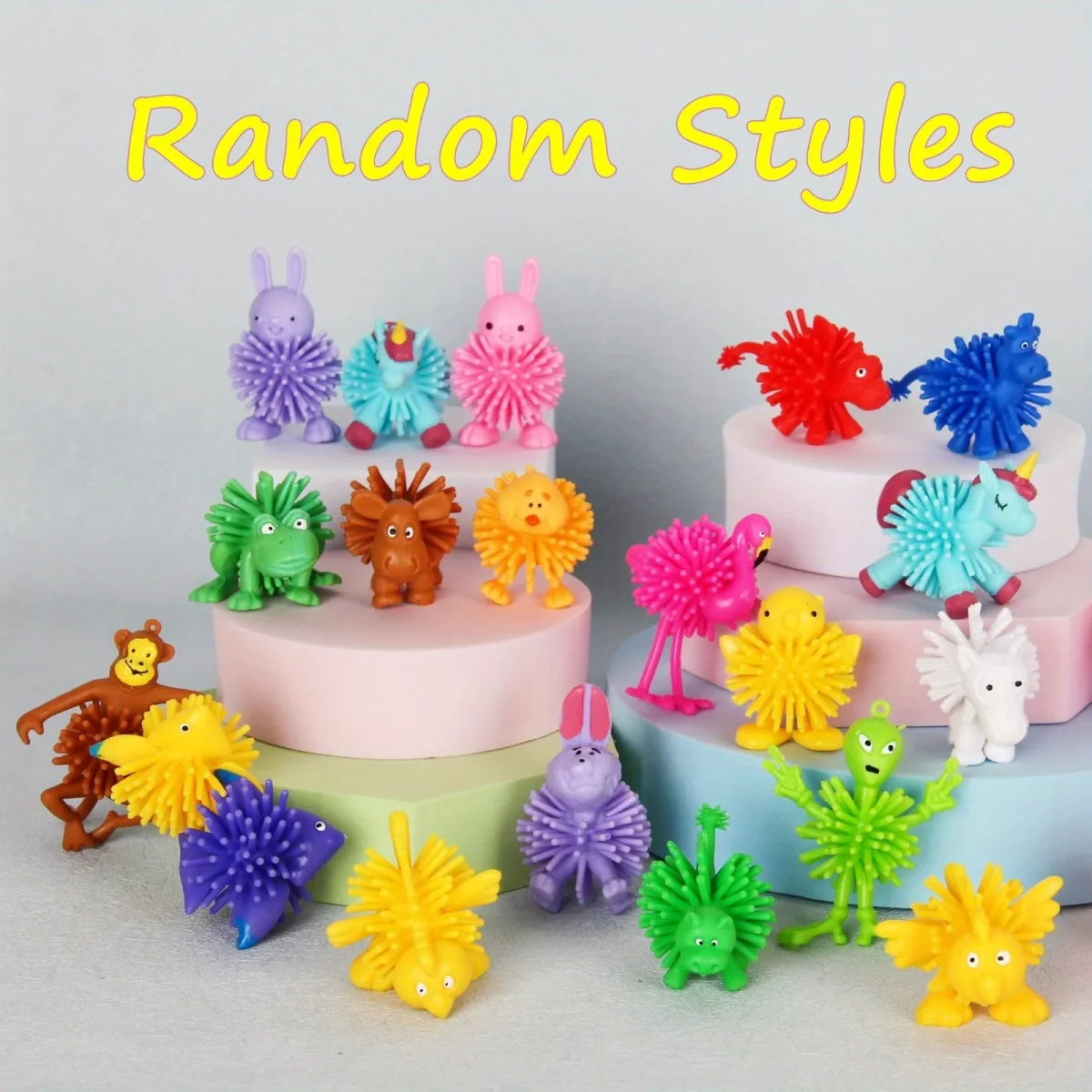 PVC dierenfiguren set - safari thema fidget speelgoed, 12 stuks - Afbeelding 9