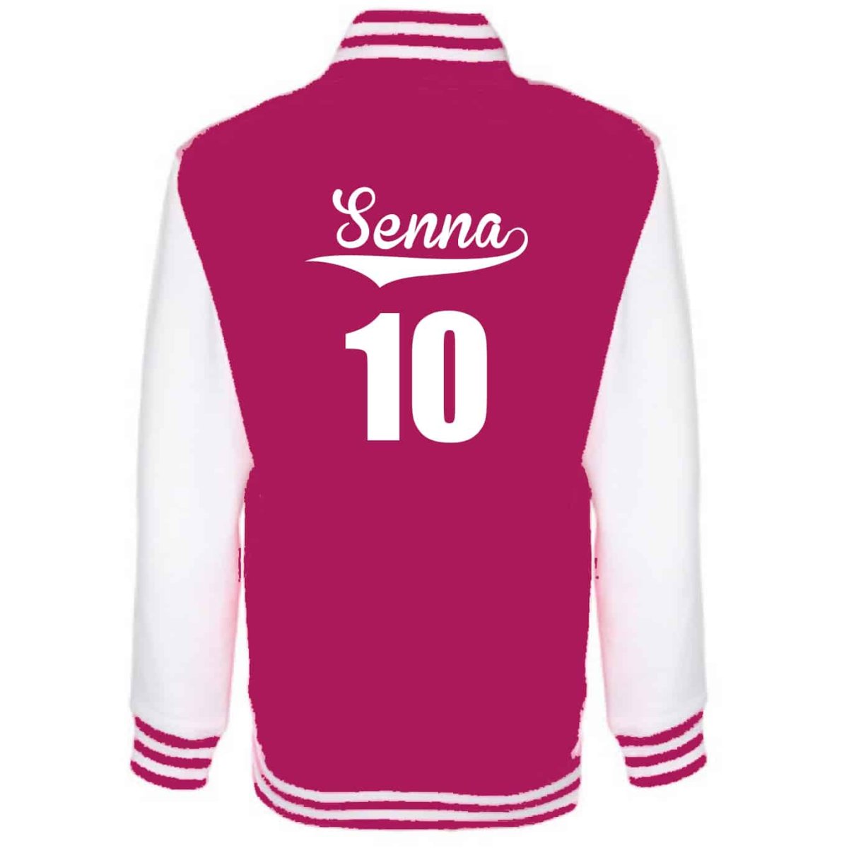 Baseball jas met naam Kidz (hot pink) - Afbeelding 3