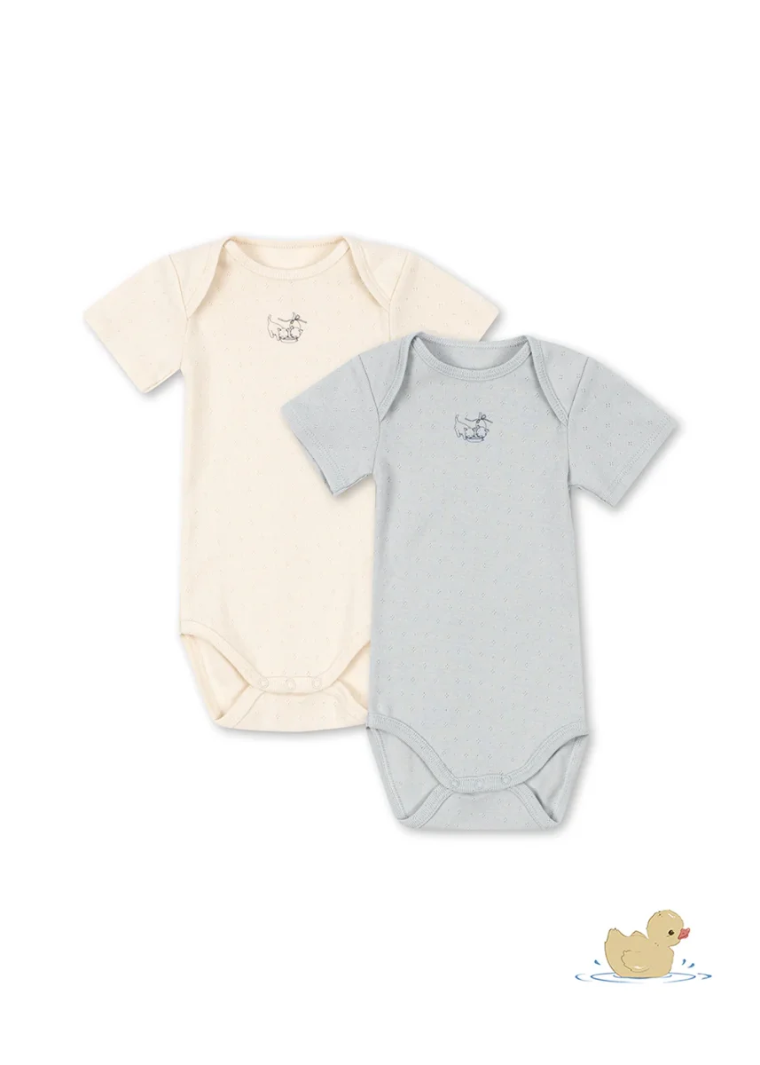 PERLA 2 PACK SS BODY OCS - buttercream/pearl blue