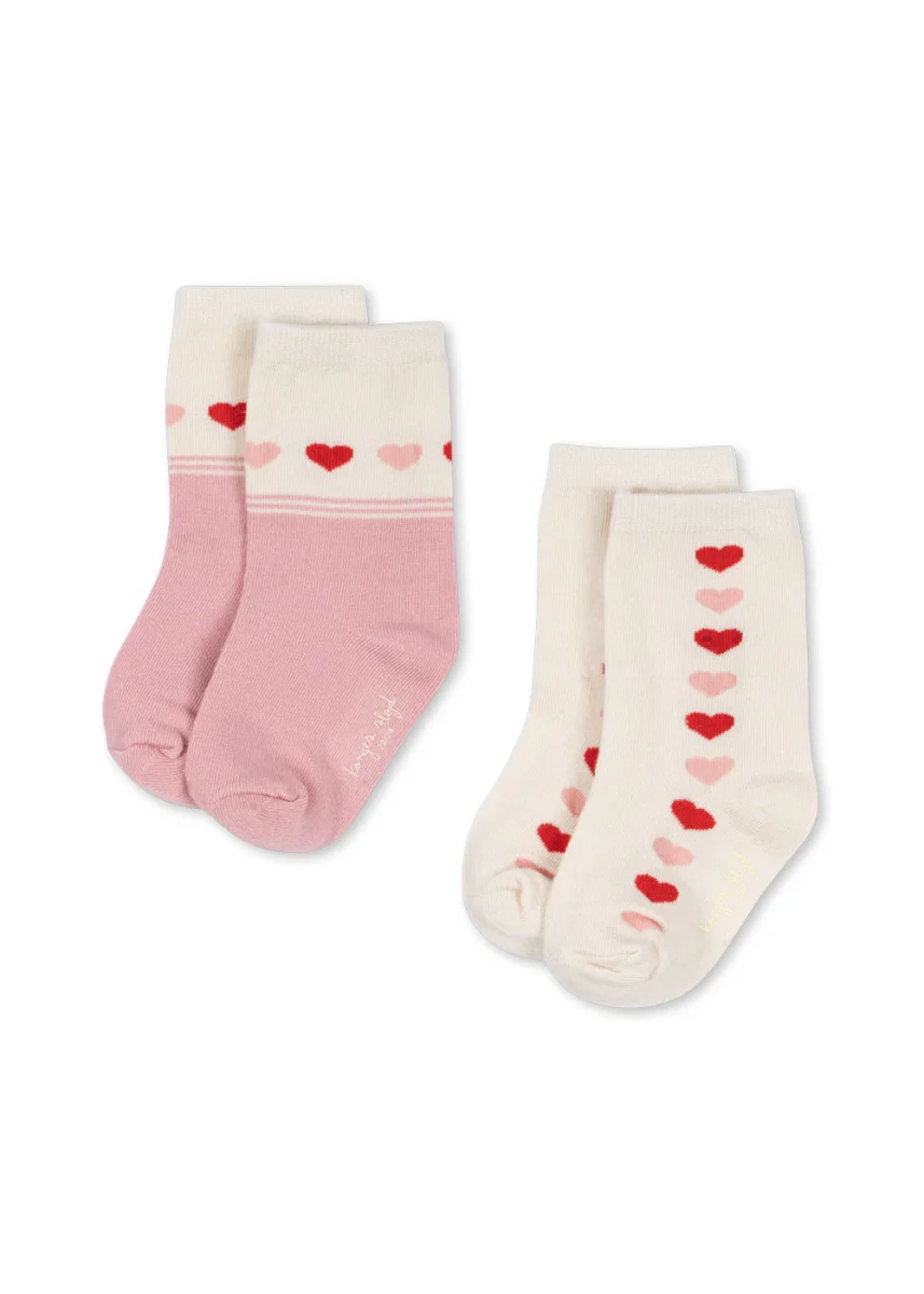 2 Pack Sokken - heart - Afbeelding 2