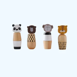 Montessori Speelgoed voor Baby's - Houten Dieren Puzzel, Educatief Speelgoed voor Hand- en Voetoefeningen bij Pasgeborenen