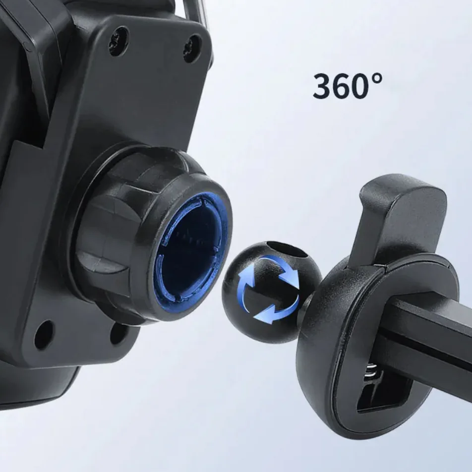 Racing Seat Car Phone Holder - 360° Rotatable Air Vent Clip - Afbeelding 2