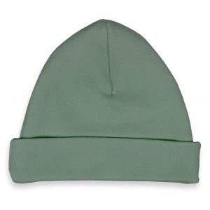 Babymutsje met naam stone green